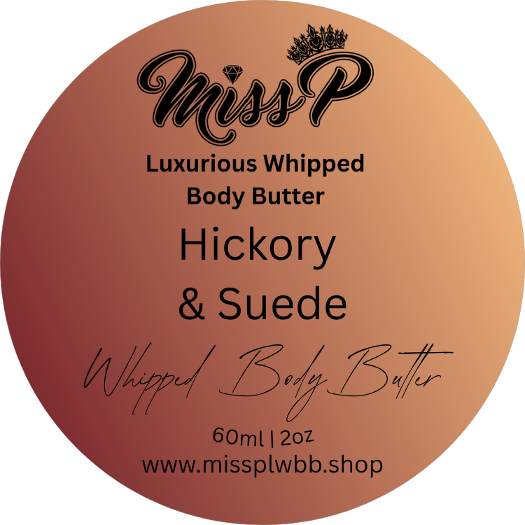 Miss P Luxurious Men's Hickory & Suede Scented Whipped Body Butter