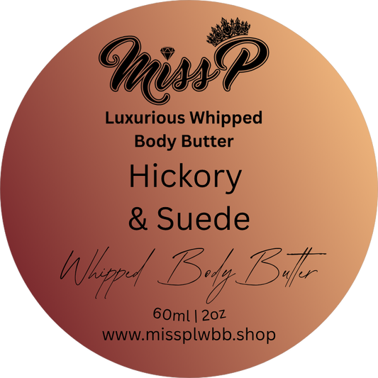 Miss P Luxurious Men's Hickory & Suede Scented Whipped Body Butter